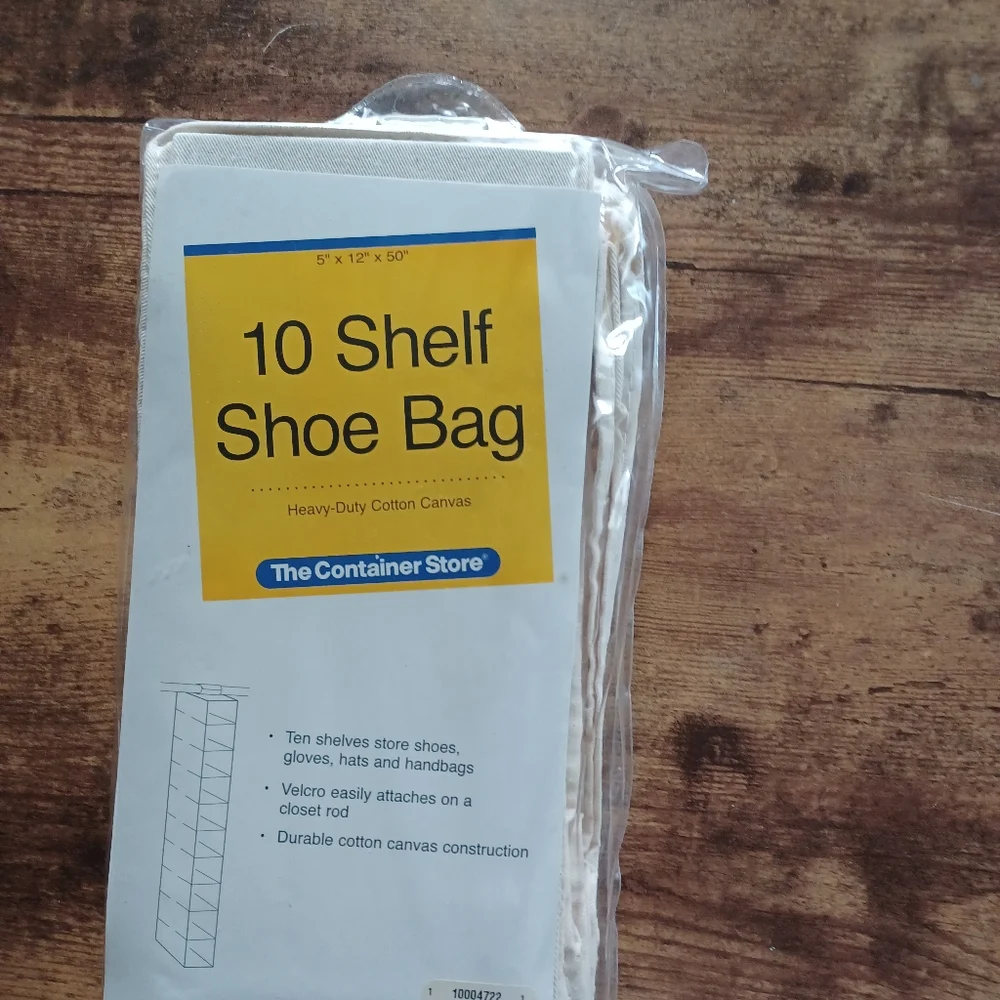 Heavy Duty cotton Canvas closet hanging 10 shelf shoe bag